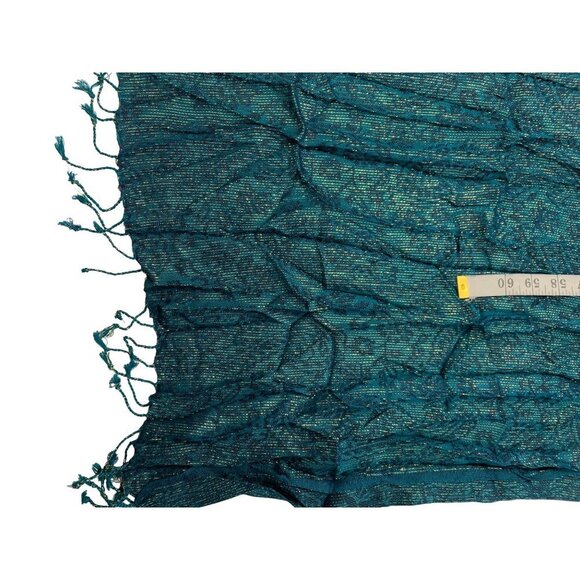 Women’s Dark Touch Teal Scarf - Picture 8 of 9